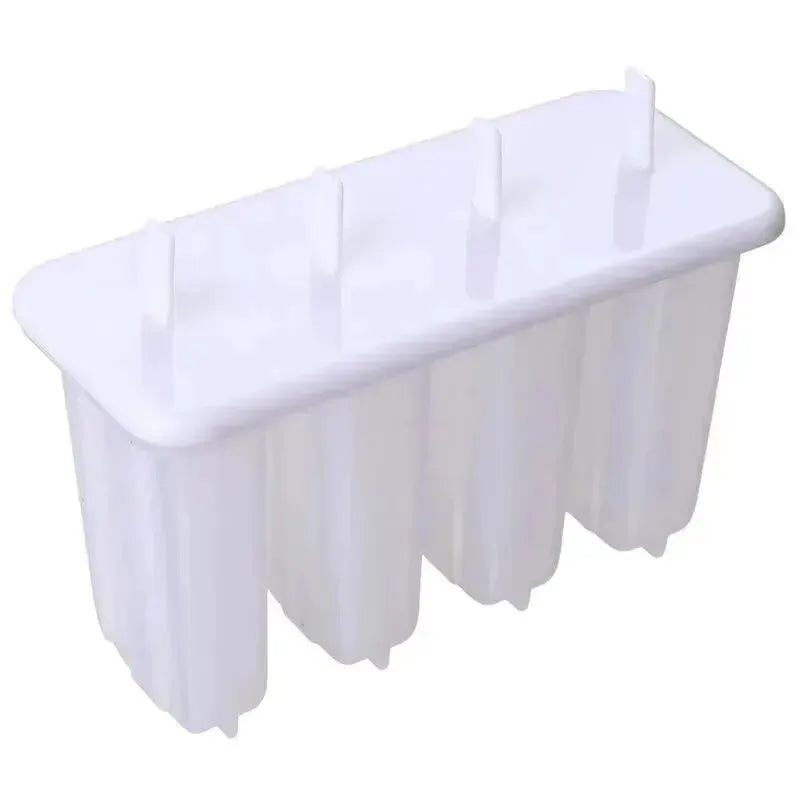 4-Cavity Popsicle Mold with Lid – Reusable Homemade Ice Pop Maker for Frozen Yogurt, Mung Bean & Ice Cream