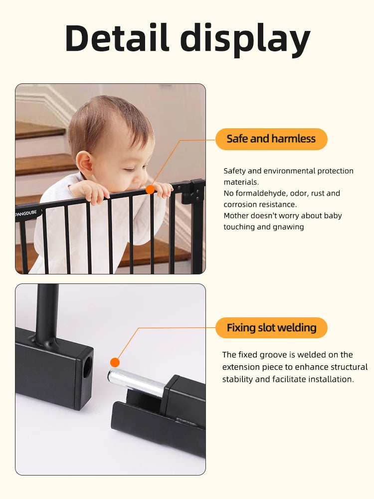Adjustable Baby Playpen & Safety Gate for Stairs — Child and Pet Security Door