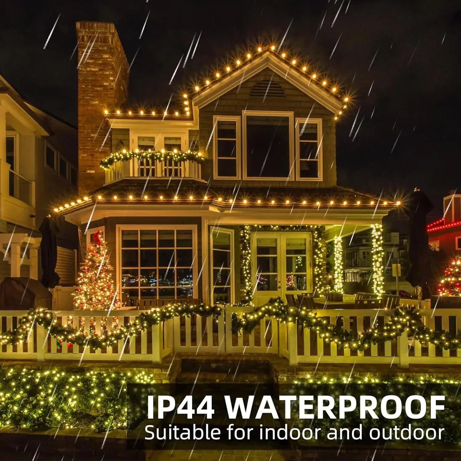 Outdoor Remote-Controlled Copper Wire LED String Lights — 30m / 50m / 75m (98 / 164 / 246 ft) Waterproof Fairy Lights for Christmas Trees Wreaths Patio