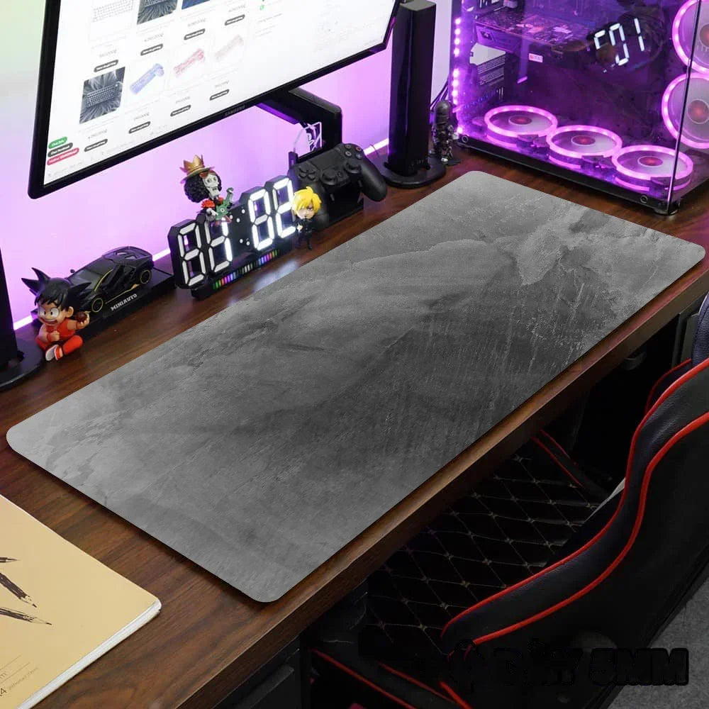 XXL Desk Mat 900x400mm (35.4 x 15.7 in) Overlocked Extended Gaming Mouse Pad, Grey