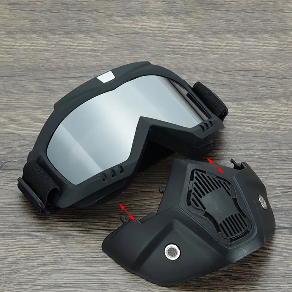 Adjustable Dustproof Motorcycle and Cycling Goggles Breathable Windproof Full-Face Riding Sunglasses
