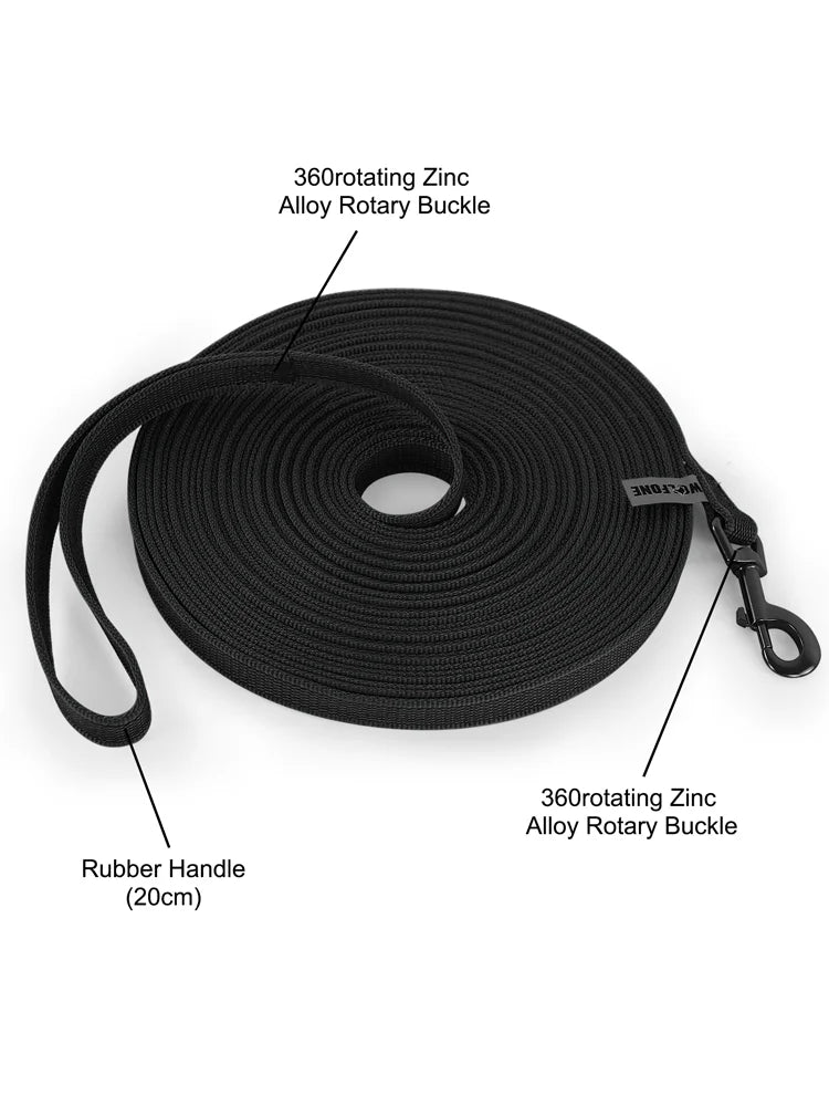 Adjustable Long Dog Leash – 1.5m/2m/3m/5m/10m/15m (4.9–49.2 ft) Lightweight Fiber Training Lead with Buckle, Personalized