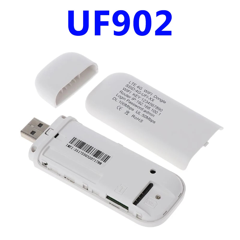 4G LTE USB WiFi Router Portable Modem Hotspot - WiFi 6 Wireless Dongle, Up to 300 Mbps