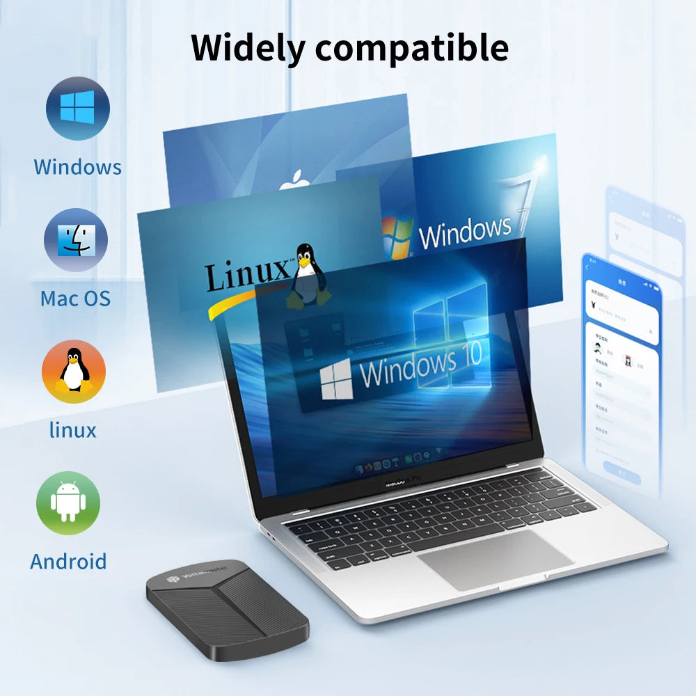 2.5-Inch SATA HDD/SSD Enclosure USB 3.0 UASP 6Gbps Adapter for Windows Mac Linux