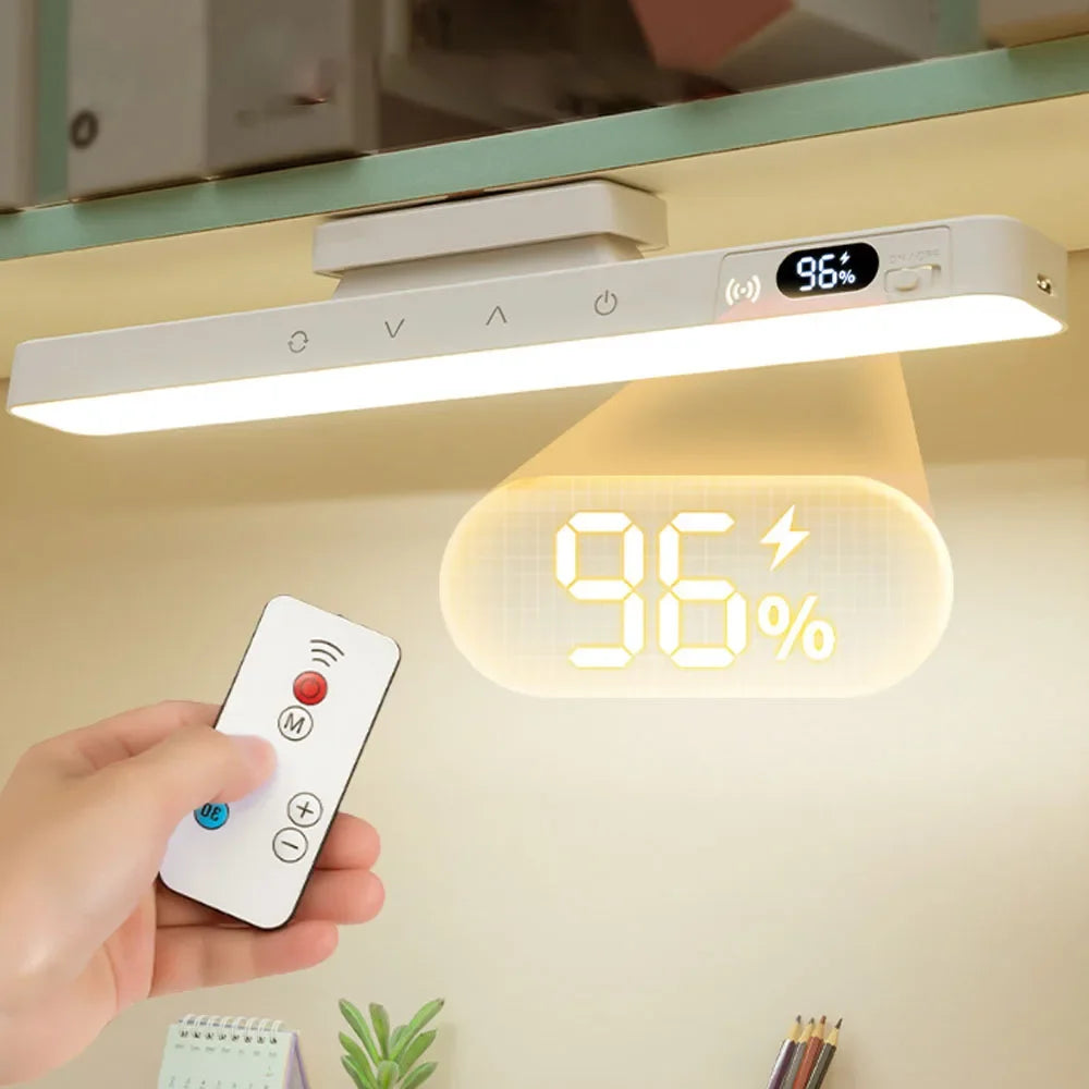 Magnetic Touch LED Desk Lamp Rechargeable USB-C Night Light 5 Color Temps 360° Rotating Bedside & Cabinet Light