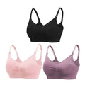 3-Pack Maternity Nursing Bras – Soft Wire-Free Breastfeeding Bra for Pregnancy & Nursing