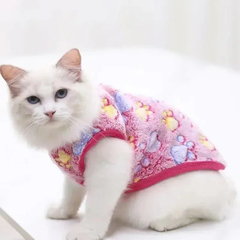 Cartoon Fleece Pet Sweater – Winter Warm Dog & Cat Coat (XXS-XL)