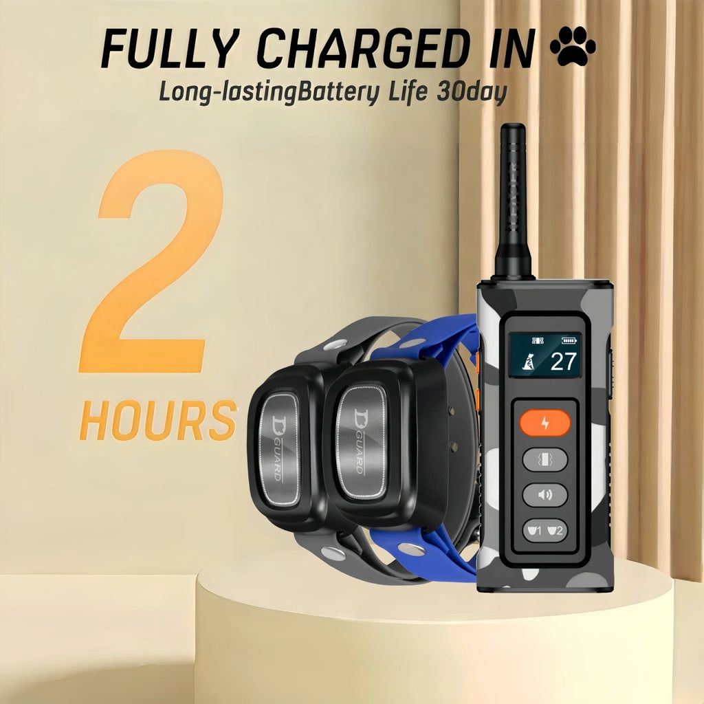 Waterproof Remote Dog Training Collar — Beep, Vibration & Shock, 3,300 ft Range (1,000 m), Adjustable for 8–150 lb (3.6–68 kg) Dogs
