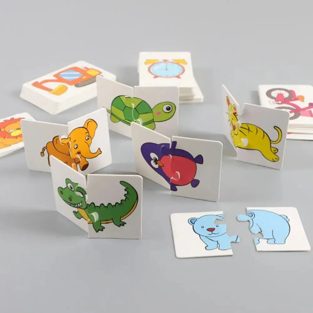 32-Piece Animal Matching Card Puzzle — Educational Memory & Cognitive Game for Ages 14+