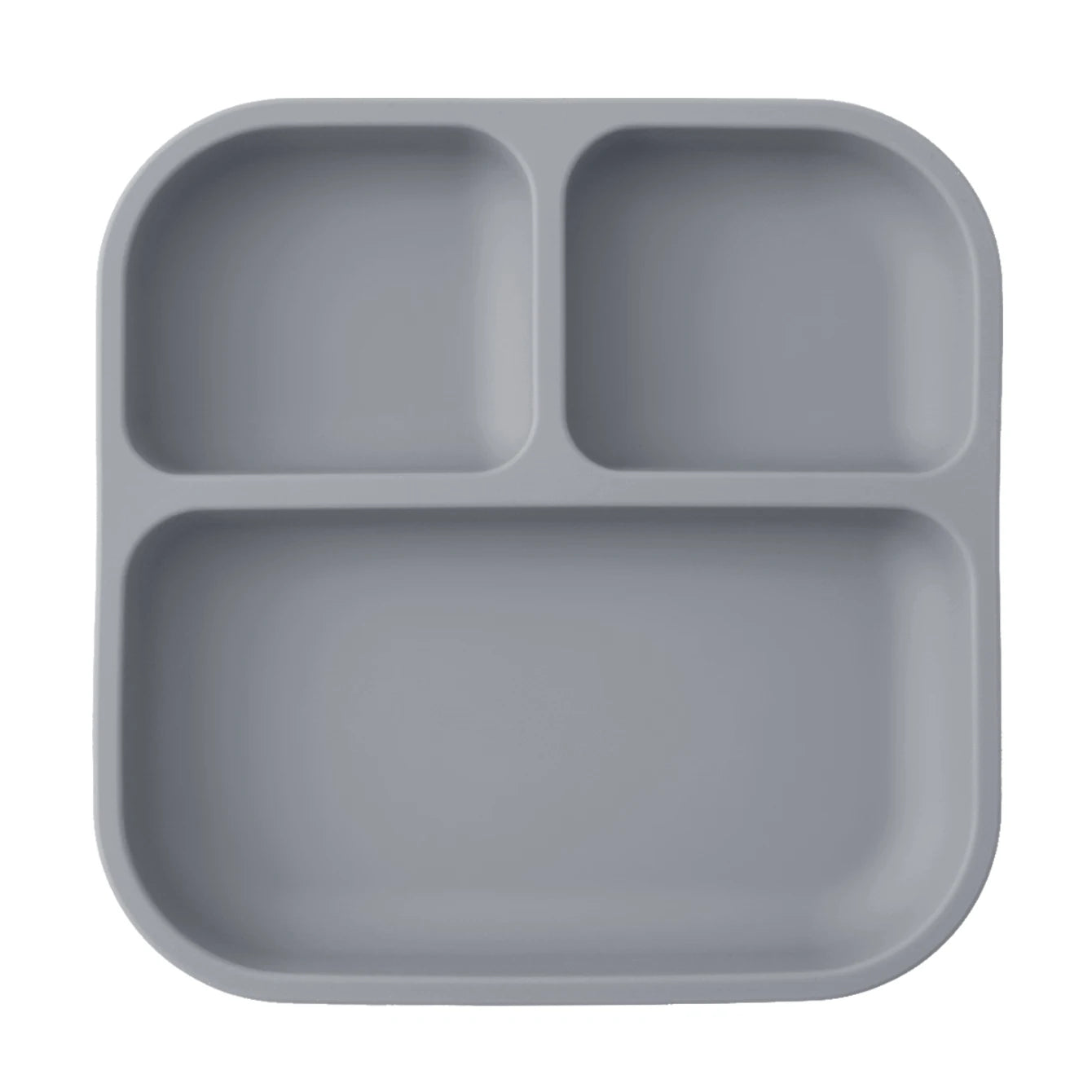 BPA-Free Silicone Suction Divided Baby Plate, Leakproof Toddler Meal Tray, Easy-Clean Kids Dinnerware