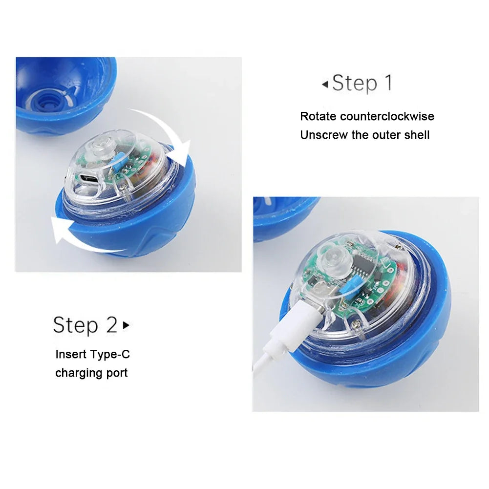 Interactive Automatic Rolling Dog Ball Toy - Rechargeable USB Pet Ball for Small, Medium & Large Dogs