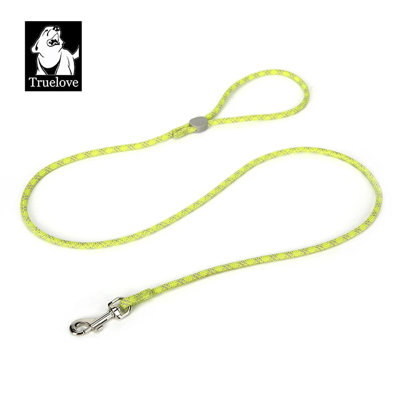 Lightweight Nylon Rope Dog Leash – 120 cm (47 in) Durable Clip for Small Dogs & Cats, Striped Outdoor Walking & Training Lead