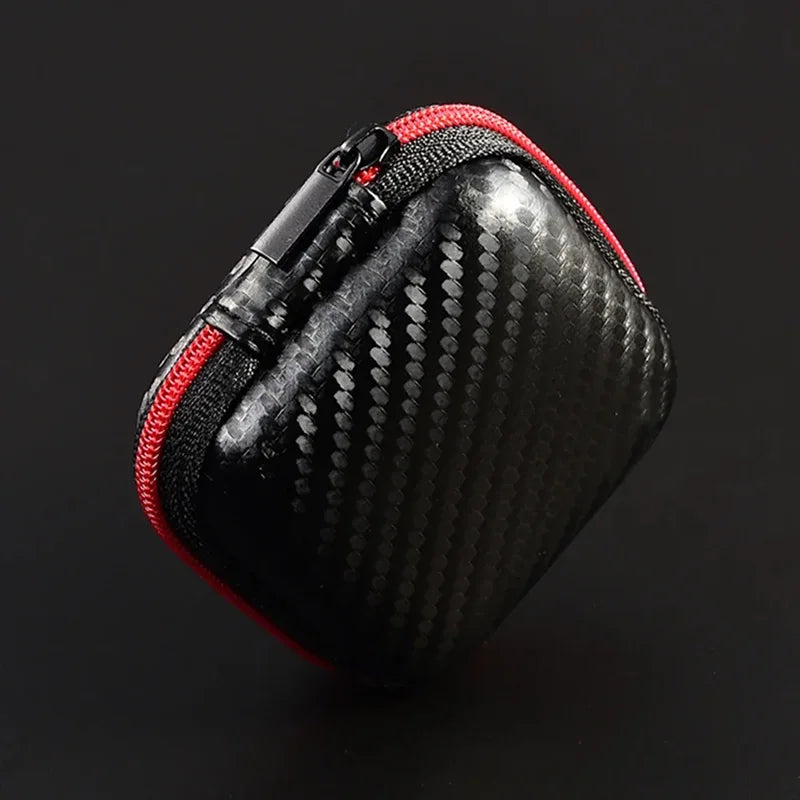 Compact EVA Earphone Case Zipper Pouch - Portable Hard Shell Headphone Storage 3 x 3 x 1.1 in (7.5 x 7.5 x 2.9 cm)