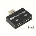 USB 2.0 1-to-2 USB-A Splitter Adapter - 2-Port USB Hub for Charging & Data Transfer