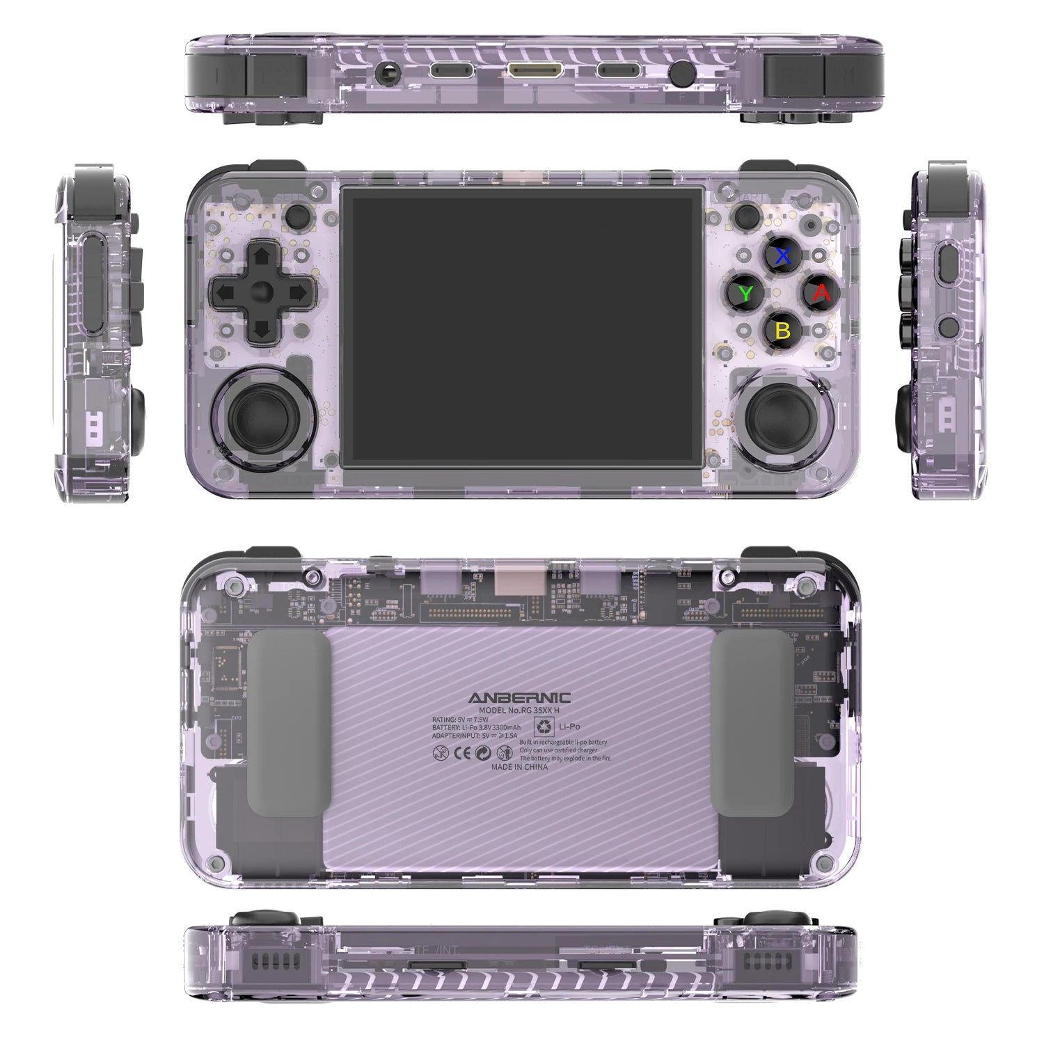 Handheld Retro Game Console 3.5-Inch (89 mm) IPS Screen HDMI Output Linux Emulator 3300mAh 10,000+ Games TF up to 512GB Kids Gift