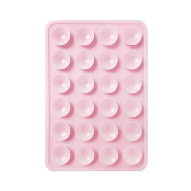 Silicone 24-Suction Phone Holder Mat Square Suction Cup Back Sticker Anti-Slip Wall Mount