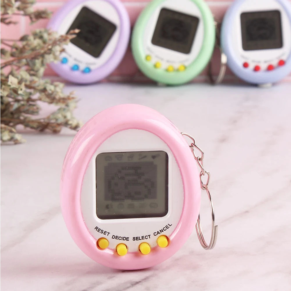 Mini Retro Virtual Pet Keychain Game — 90s Nostalgic Electronic Pocket Toy, Educational Gift for Kids & Adults