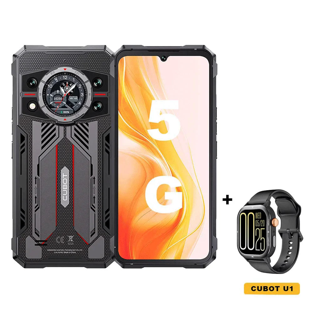 Rugged 5G Smartphone – 10200mAh Battery, Dimensity 7025 2.5GHz, 32GB RAM (16+16 Ext), 256GB Storage, 108MP Triple Camera, 6.72-inch FHD+ 120Hz, IP68/IP69K