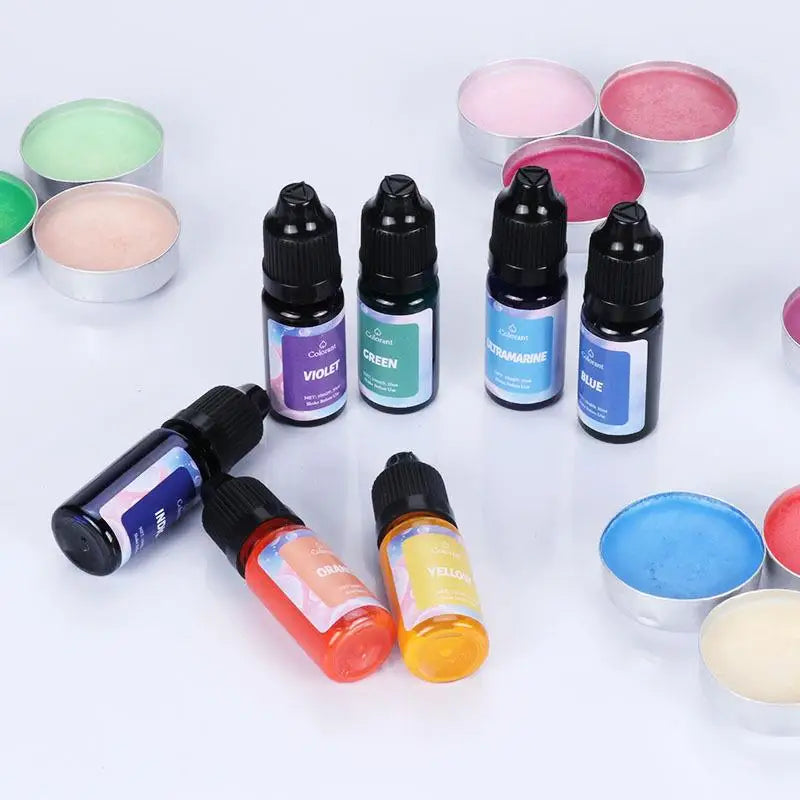 20/24-Color Candle & Soap Dye Set — Liquid Pigments for DIY Candle Making & Soy Wax Colorant