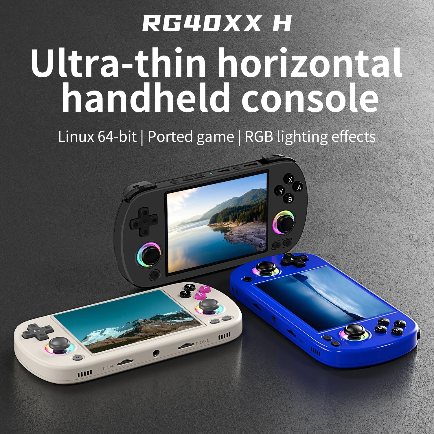 4.0-Inch IPS Retro Handheld Game Console — Linux 64‑Bit, 64GB Storage, 3200mAh Battery, 5000+ Games