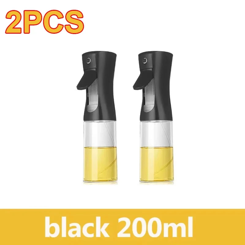 Oil Spray Bottle & Oil Brush — Nebulizing Kitchen Mister, 200/300/500 ml (6.8/10.1/16.9 fl oz) for Cooking, BBQ & Baking