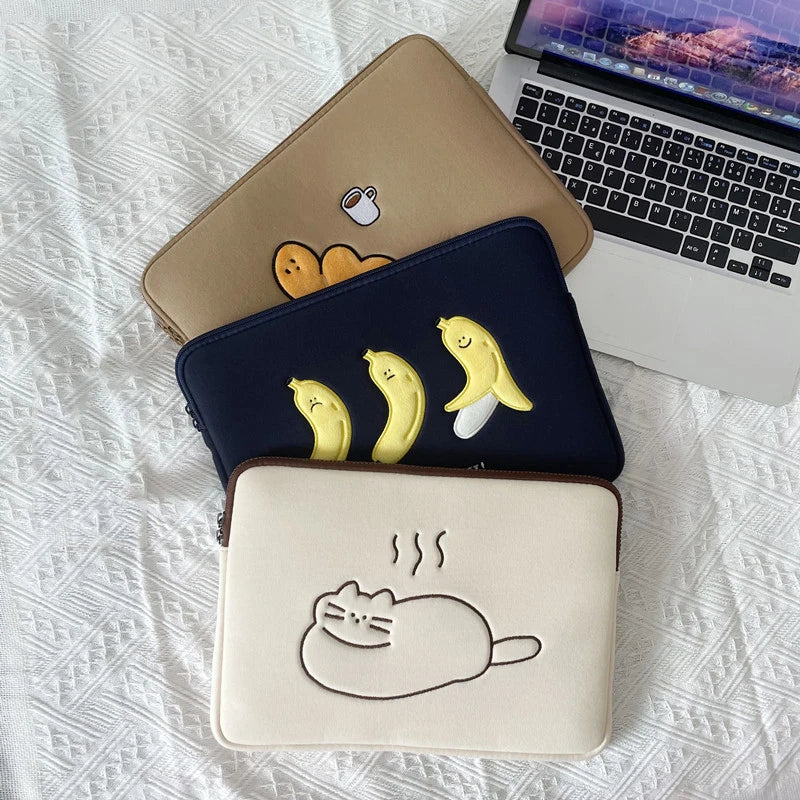 Cute Animal Print Shockproof Laptop Sleeve 13–16 inch (33–40.6 cm) Zipper Pouch for 13/13.3/14/15/15.6/16