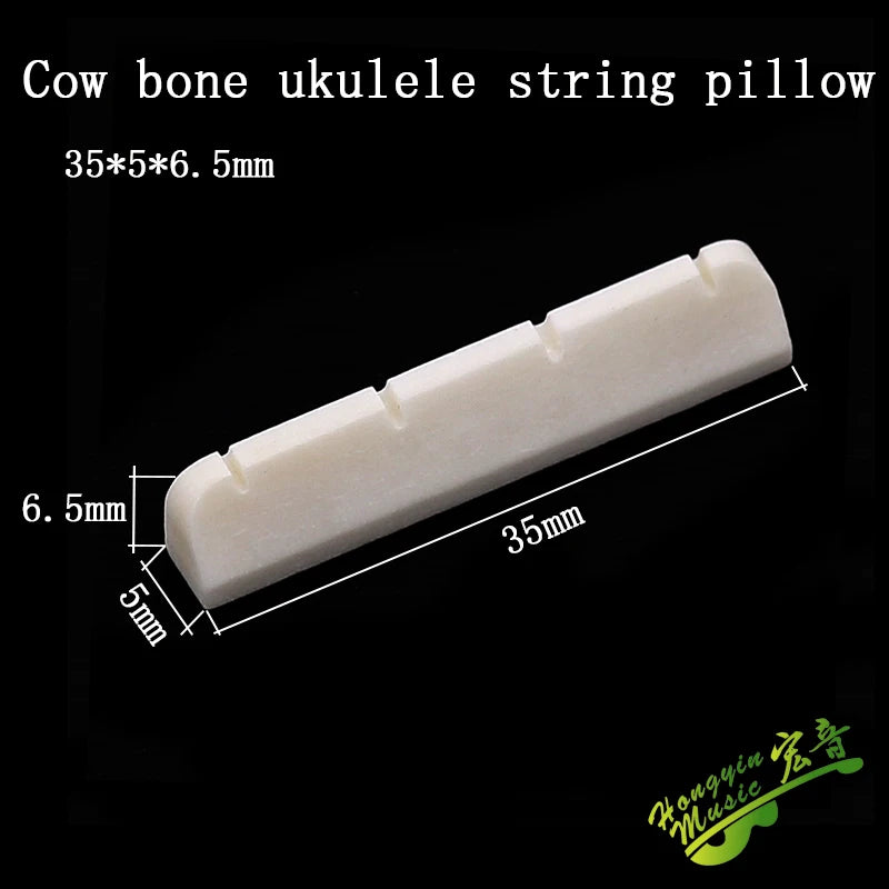 Ukulele Bone Bridge, Nut & Saddle Set - Real Bovine Bone Replacement