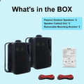 3.5 in (89 mm) Passive Outdoor Wired Speakers — 200W Peak 3-Way Waterproof Mountable Pair for Patio & Boat