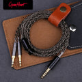 8-Core 1-to-2 Headphone Cable Silver-Plated Copper — 3.5 / 2.5 / 4.4mm Balanced to Dual 3.5mm, 2m / 3m