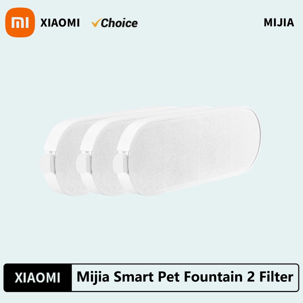 Smart Pet Fountain Replacement Filters 3-Pack – Activated Carbon & PP Cotton Cartridge for Cat Water Fountain