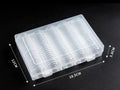 100-Pack Clear Round Coin Capsules with Storage Case, Coin Protection for Collectors and Gifts