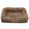 Square Plush Dog Bed with Memory Foam – Thickened Winter Pet Sofa Bed with Removable Cover (S/M/L/XL)