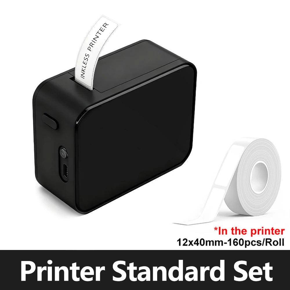 Mini Portable Thermal Label Printer – Inkless Bluetooth Sticker & Name-Tag Maker (15mm / 0.59in)