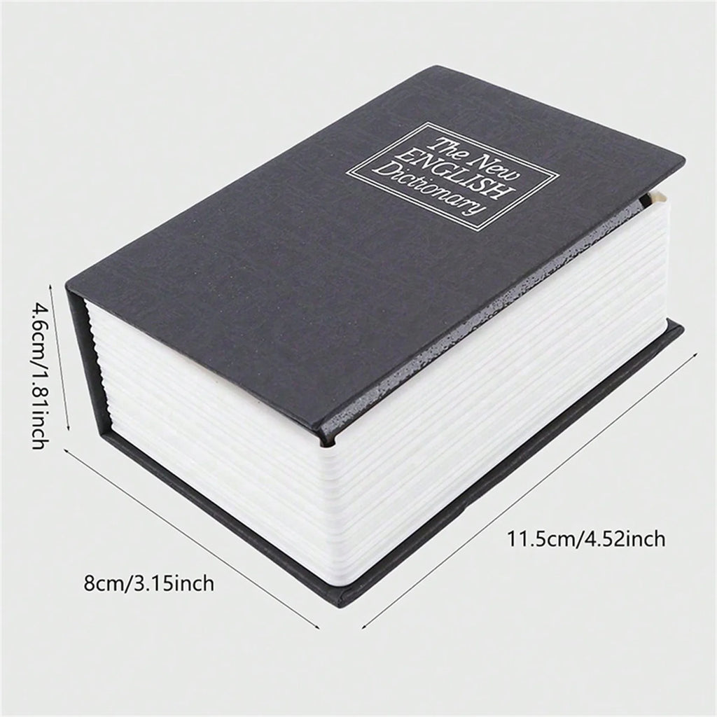 Hidden Book Safe with Combination Lock — Dictionary-Style Secret Money Box (4.5 x 3.2 x 1.8 in / 11.5 x 8 x 4.6 cm)