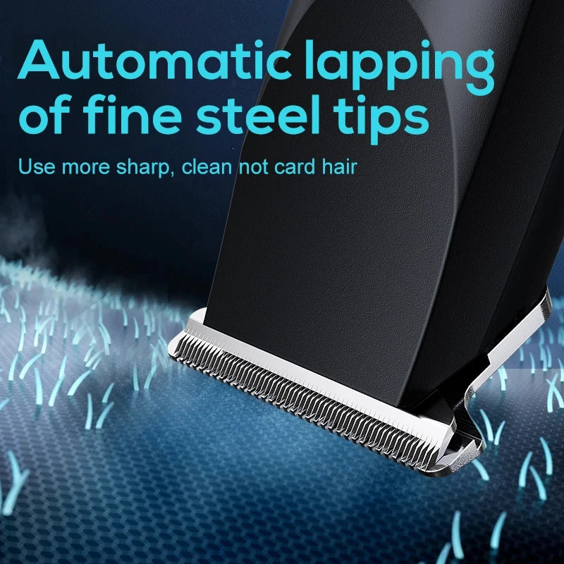 USB Rechargeable Cordless Hair Clipper and Beard Trimmer with Adjustable Cutter Head for Men