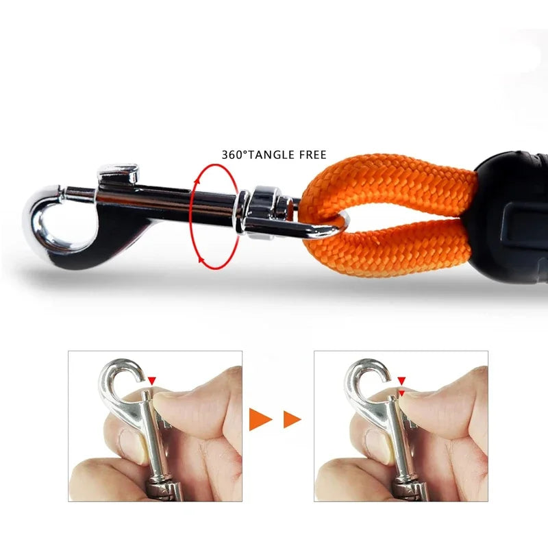 Heavy-Duty Nylon Dog Training Leash – 5m / 10m / 15m (16 / 33 / 49 ft) Long Recall & Agility Lead for Medium to Large Dogs