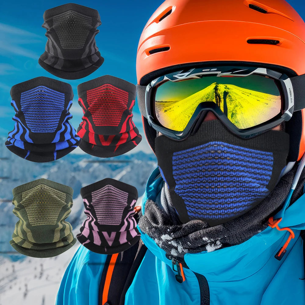 Winter Thermal Neck Gaiter Balaclava – Breathable Elastic Face Mask for Skiing, Cycling, Running & Motorcycling (Unisex)