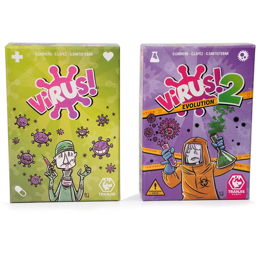 Bilingual Virus Card Game - Spanish & English Party Card Game for Family and Friends (Ages 14+)