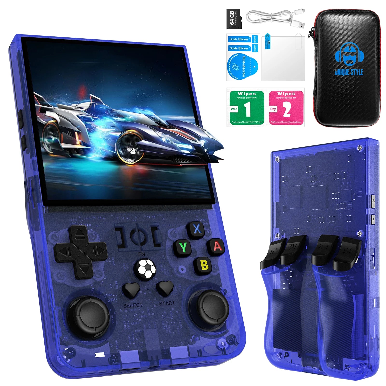 Portable Retro Handheld Game Console, 4.0-inch (10.16 cm) IPS 720x720, 64GB/128GB Storage, 18,000+ Classic Games