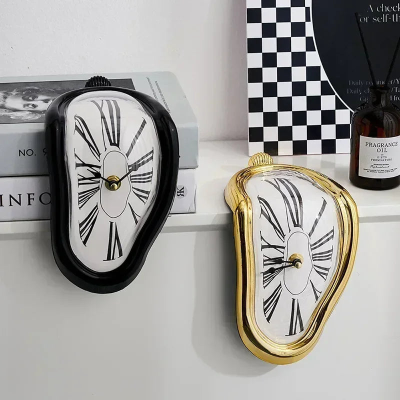 Surreal Melting Wall Clock Dali-Inspired Distorted Art Clock for Home Decor & Gift