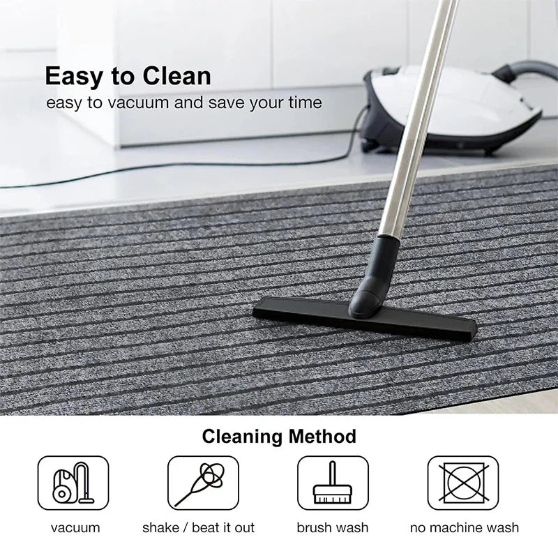 DIY Self-Adhesive Non-Slip Striped Floor Mat Roll 40 cm x 3 m (15.7 in x 9.8 ft) Kitchen Door Mat Runner Hallway Rug