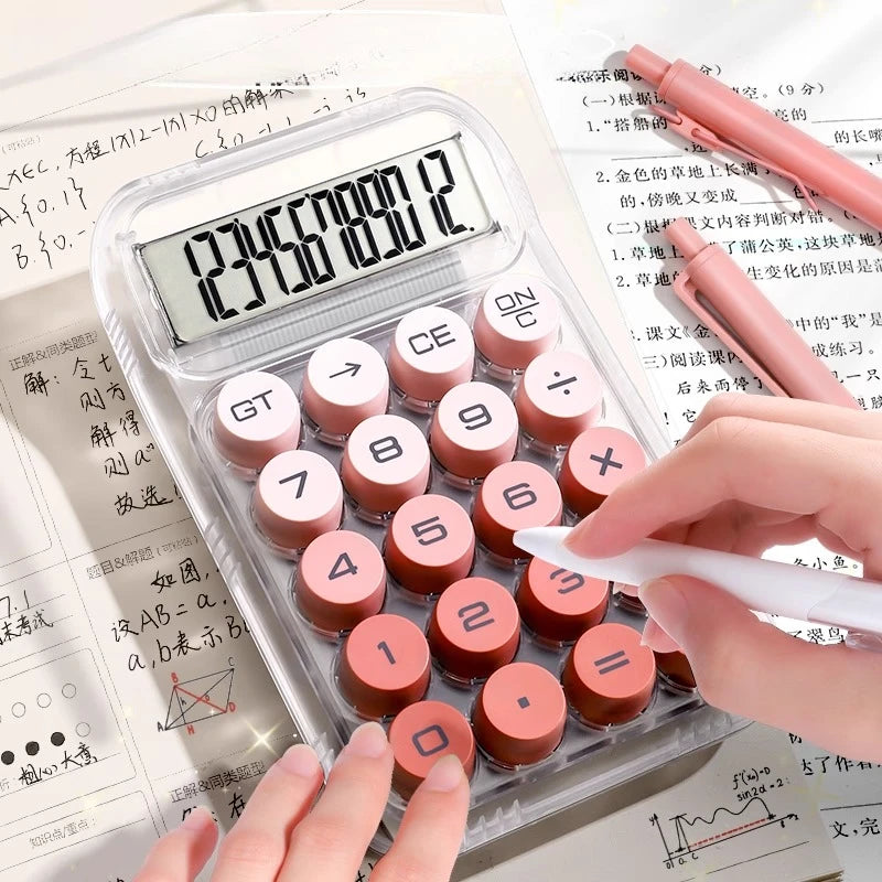 12-Digit Scientific Calculator with Mechanical Buttons for Students, Financial & Office Use