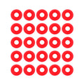 25-Pack Red Silicone Gaskets for Swing Flip-Top Bottles - Replacement Beer Bottle Seals