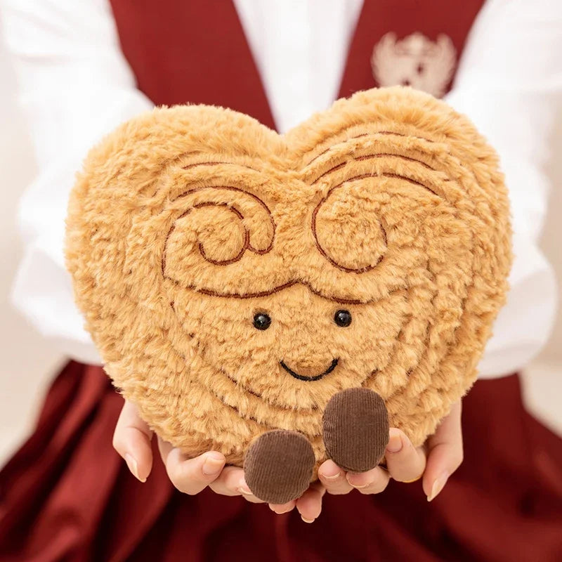 Kawaii Dessert Plush Toy 7 in (18 cm) Pudding Cake Cookie Palmier Stuffed Doll Cute Soft Plushie Gift for Girls