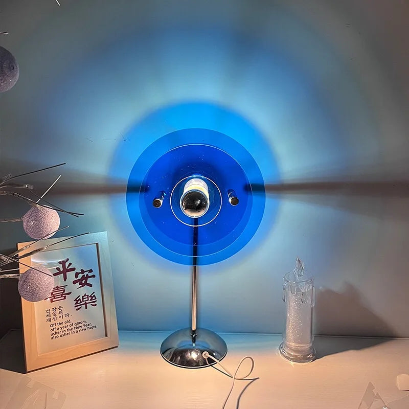 Sunset Projection Lamp USB LED Rainbow Night Light – Ambient Bedside & Photography Mood Light