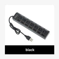 7-Port USB 2.0 Hub with Individual Switches & LED Indicators – USB Extension for PC Laptop Desktop