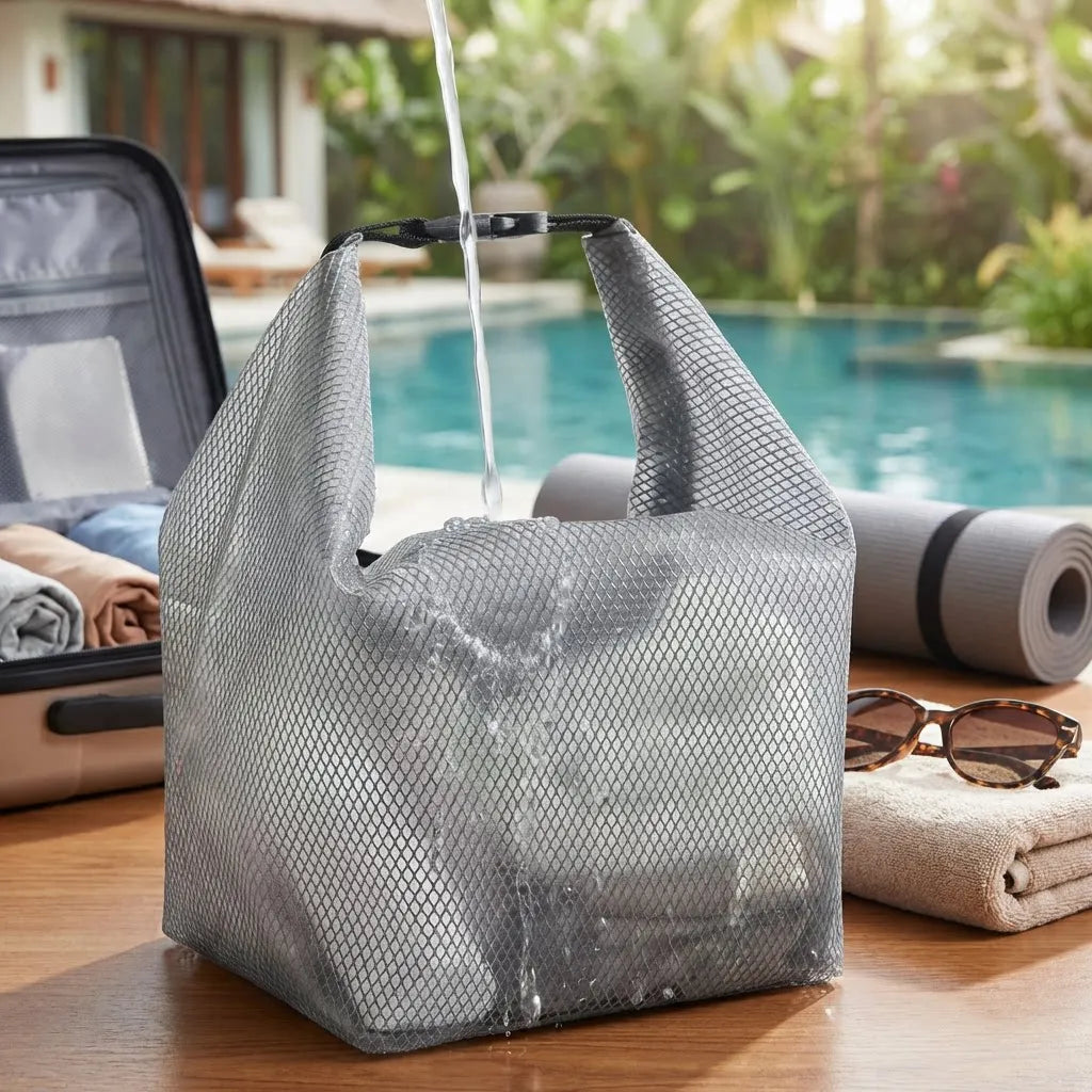 Clear Waterproof Travel Cosmetic Bag - Large Transparent Toiletry Pouch 27 x 24 x 17 cm (10.6 x 9.4 x 6.7 in)