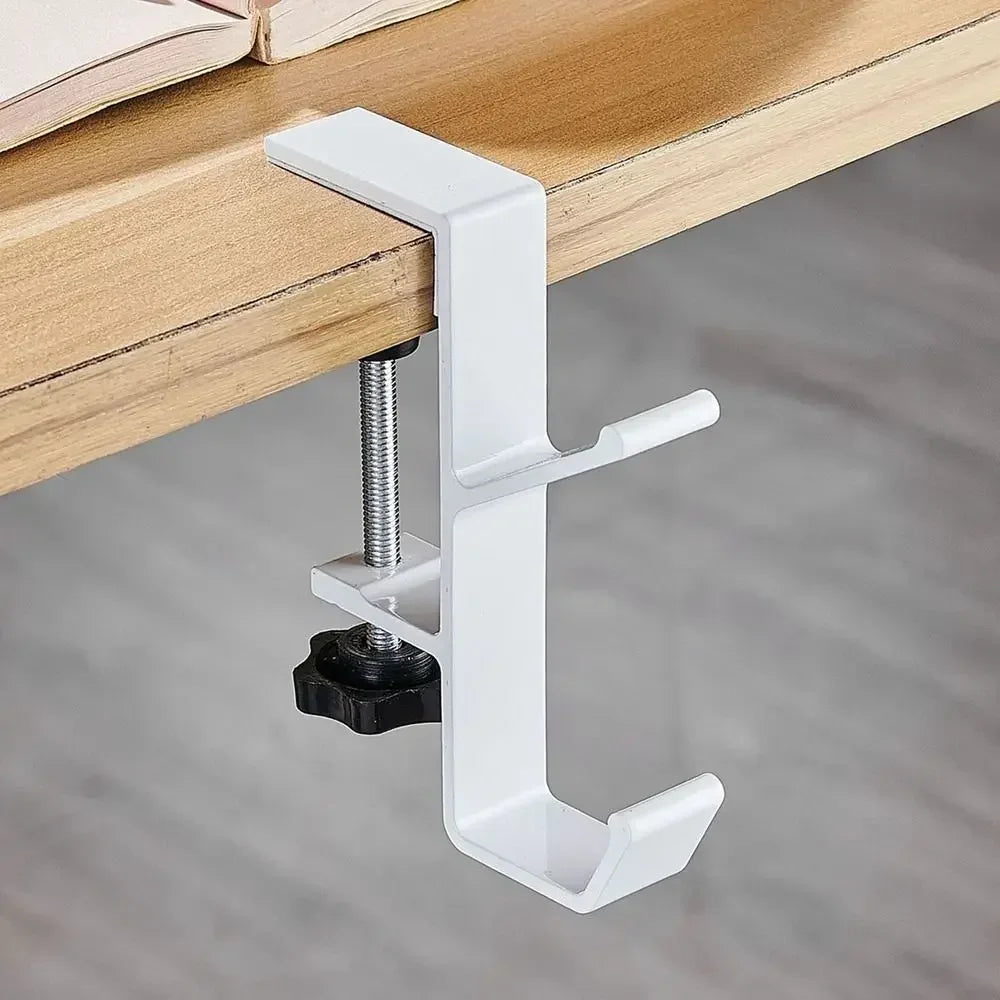 Multi-Functional Table-Side Headphone Hanger and Storage Rack, Universal Metal Headset Holder for Over-Ear & Gaming Headphones