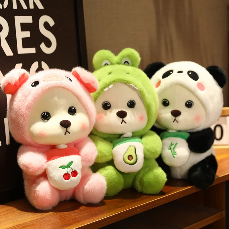 25/35cm (9.8/13.8 in) Anime Cosplay Joint Plushies Bear, Bunny, Duck, Shark and Pig Soft Stuffed Dolls for Girls
