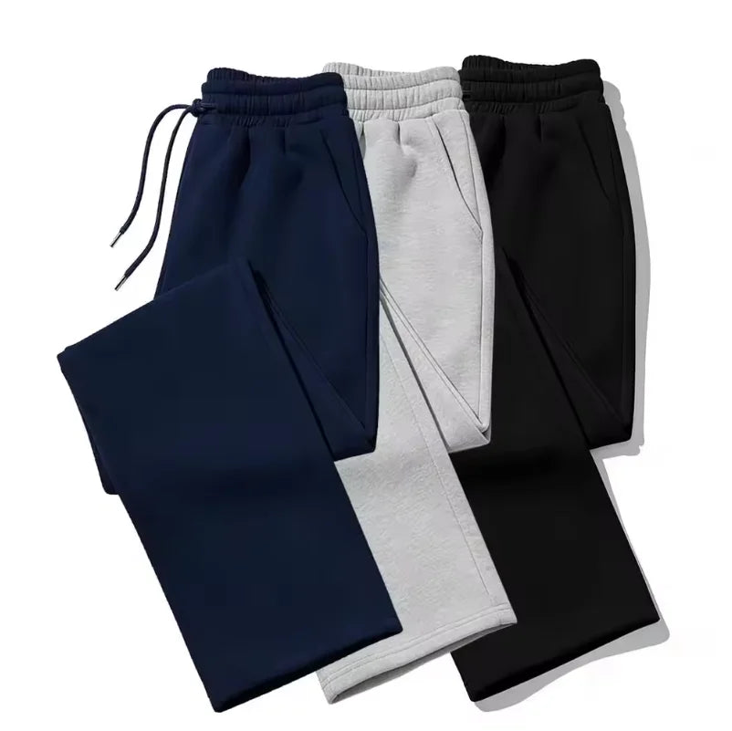 Harajuku Wide-Leg Sweatpants for Women – Oversized High-Waist Gray Drawstring Joggers